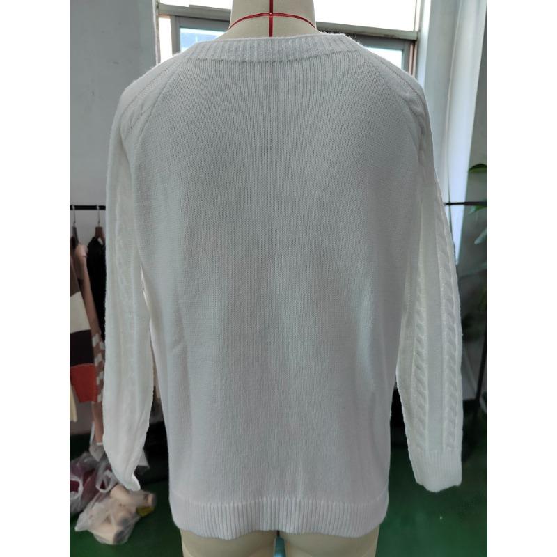 Осенне-зимний женский повседневный свитер с квадратным вырезом и пуговицами