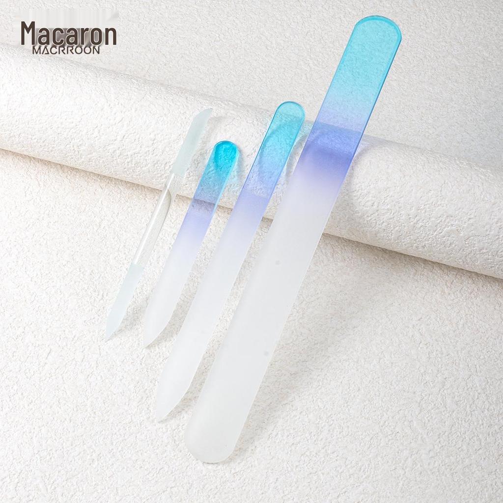 Двусторонний синий нано-кристаллический напильник и баф для ногтей - Инструмент для маникюра с мелким зерном