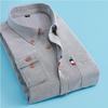 Мужская рубашка-оксфорд, повседневная деловая рубашка с длинным рукавом, облегающие мужские рубашки M-5XL, однотонные однотонные рубашки