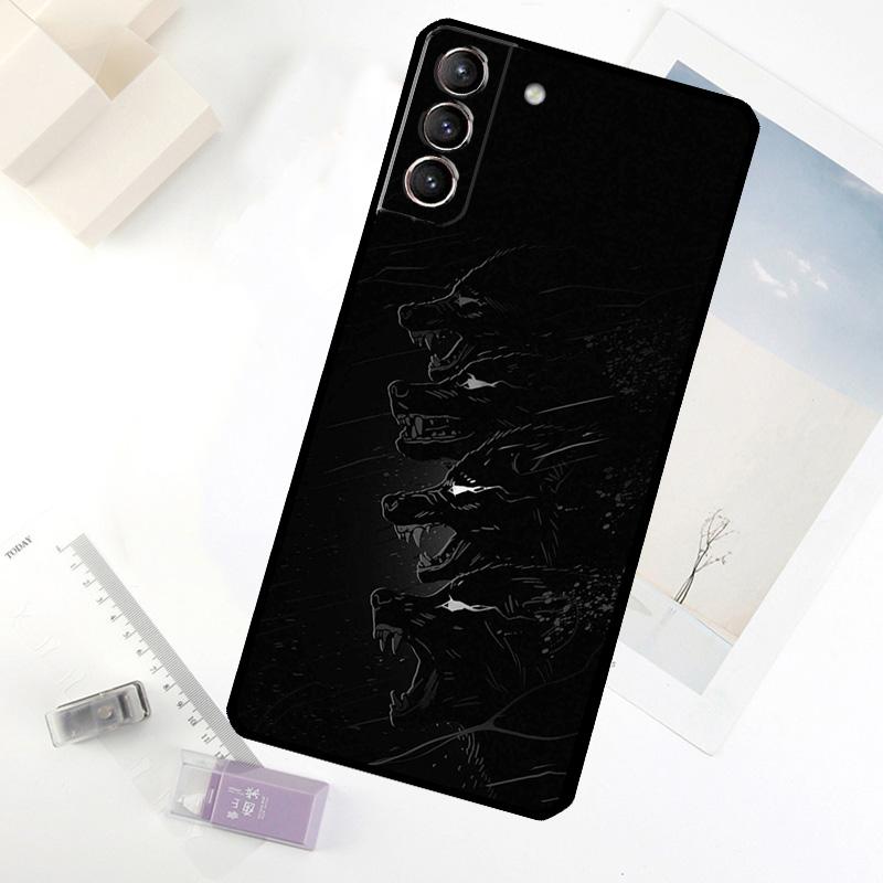 Волк Арт Черный Чехол Для Телефона Для Samsung Galaxy S20 FE S21 S22 S23 S24 S25 S26 Ultra S10 S25 Plus S25 FE Чехол