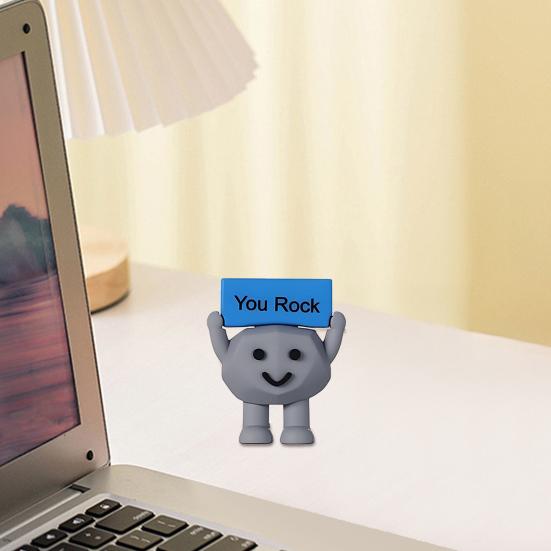 Pocket Hug Motivational Stone with Positive Card Emotional Support Rubber Mini You Rock Ornament Decoration Inspirational Gift