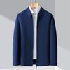 Spring and Autumn Mulberry Silk Jacket Men's Middle-aged Thin Business Casual Loose Lapel Dad Jacket