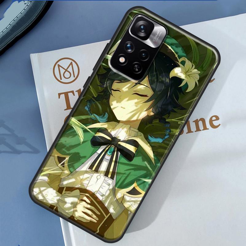 Чехол Genshin Impact Венти для Xiaomi Redmi Note 13 12 11 9 10 14 Pro 9S 10S 11S 12S Redmi 14C 10C 12C 13C