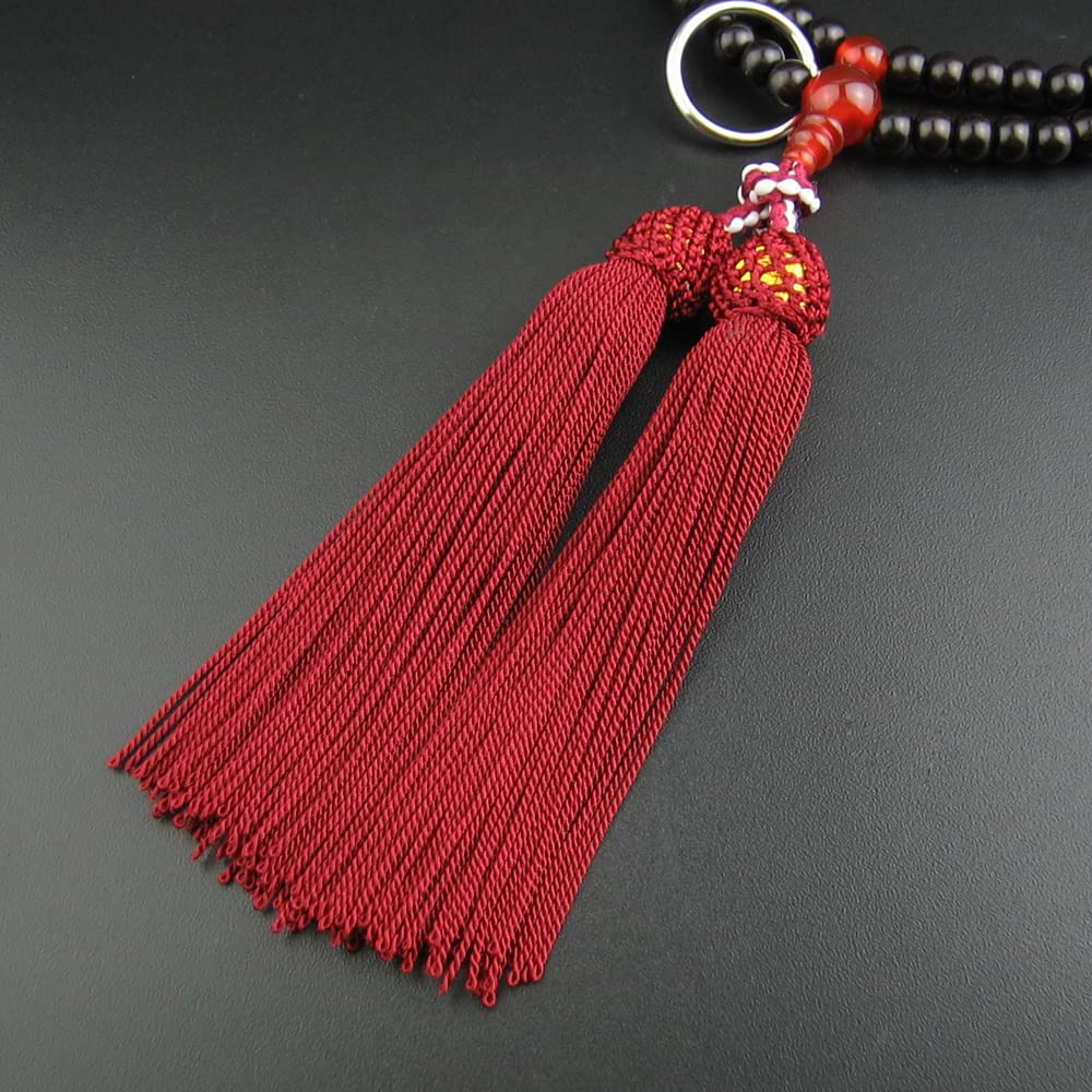 Myorenka Soto Zen Buddha Prayer Beads For Women Formal Prayer Beads Ebony Agate Tailored 8 Dimension Beast Bag Included Prayer Beads Zen Buddha