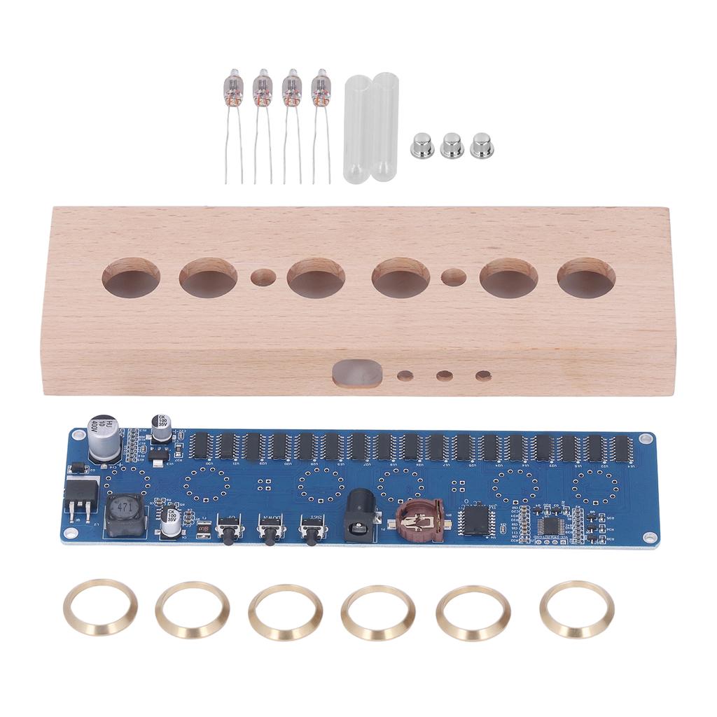 Комплект для самостоятельной сборки ламповых часов Nixie, многоцветный дисплей на 12 и 24 часа, IN14, комплект для сборки светящихся ламповых часов