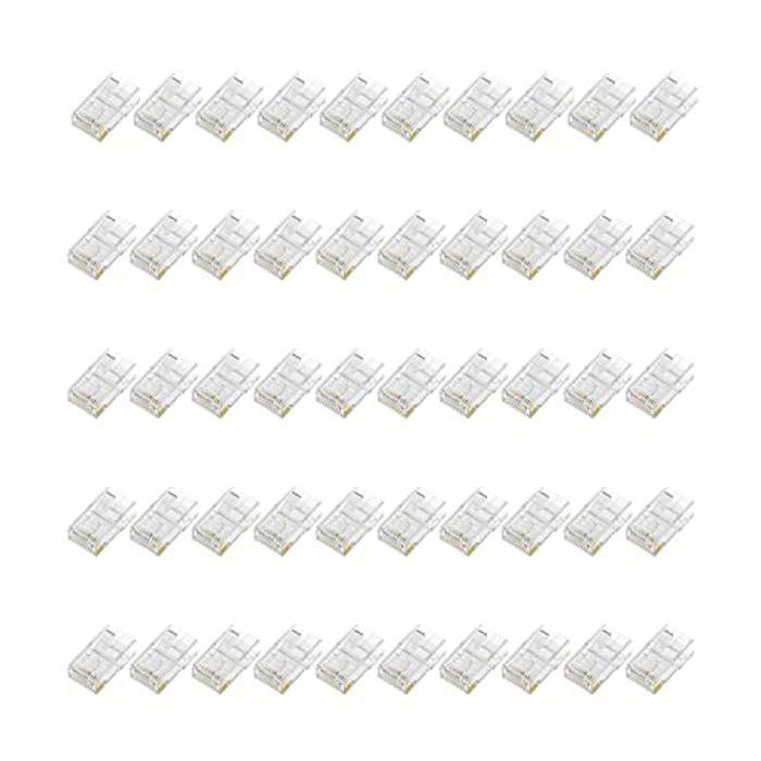 Connecteur RJ45 8 Fils Cat.6 - AISENS - A139-0656 - 50 Pièces - AWG24 - Haute Qualité