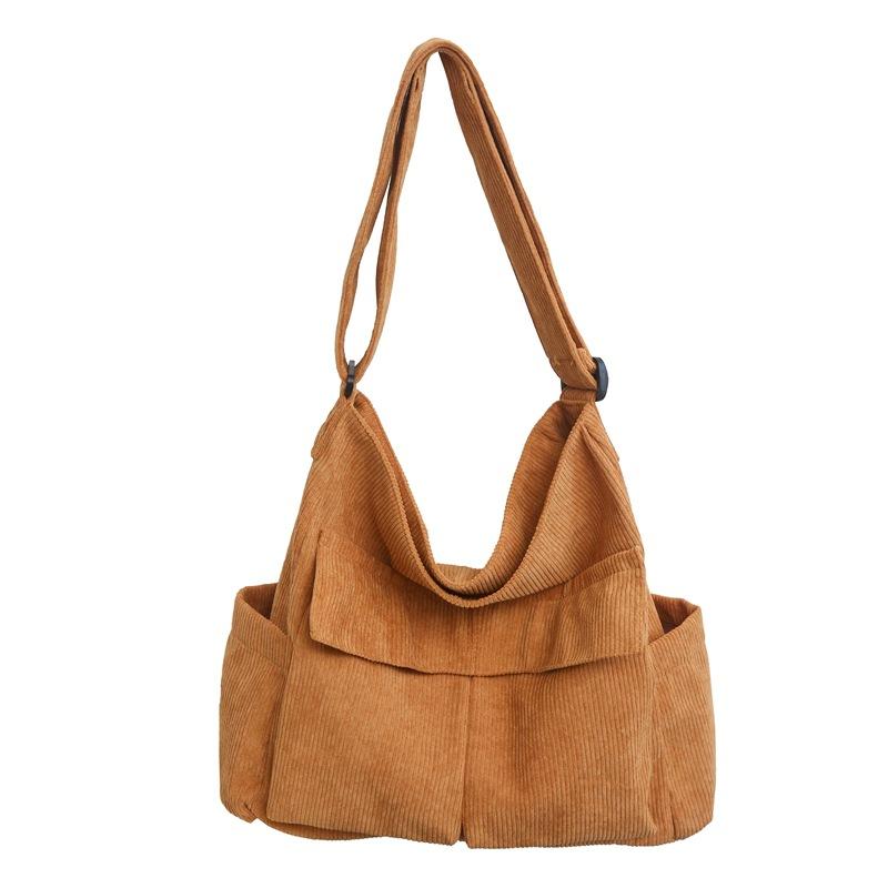 Вельветовая сумка через плечо Женская большая вместительная сумка Мужская сумка через плечо