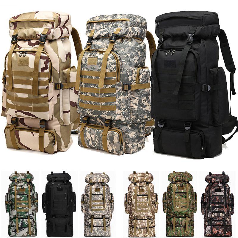 Military 70l80l100loutdoor Rucksack Tactical Backpacks Camping Hiking Trek Bag