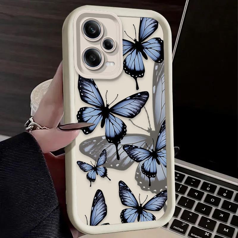 Retro Butterfly Phone Case For IPhone 16 13 15 11 12 14 17 Pro Max Case 17 Air 15 Plus Shockproof Cover Silicone Soft Fundas