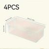 4pcs Large Clear PP Storage Boxes with Lids, Lightweight, Unfinished Finish, for Office and School Supplies Organizer