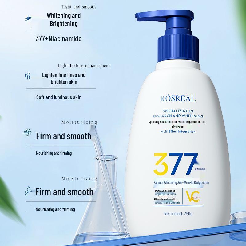 377 Whitening and Moisturizing Body Lotion for Radiant Skin with Long-lasting Fragrance for Dry Skin