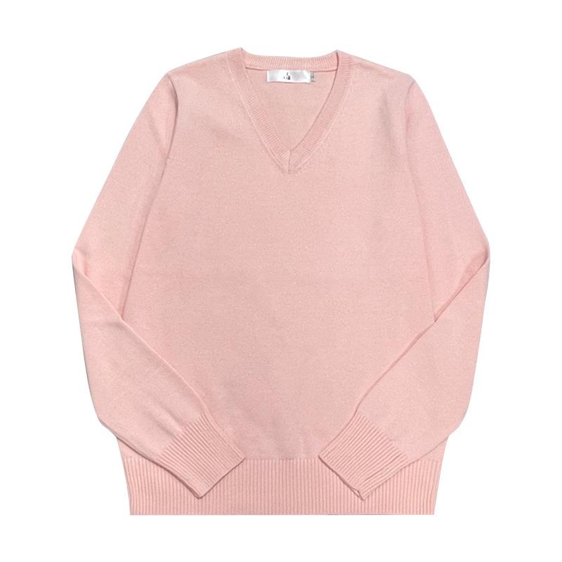 Пуловер с V-образным вырезом, вязаный в стиле японской школьной формы JK, для студентов - Унисекс, с длинным рукавом, в наличии.