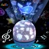 Bluetooth Starry Sky Night Projector Light Rotating Music Night Light Bedroom Decoration Lamp For C Ldren's Gift