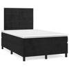 3143015 vidaXL Bed with Box Spring and Mattress Black 120x200 Cm Velvet