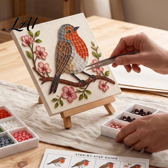 Mosaic Art Kit for Adults Garden Woodland Kit DIY Animal Tile Craft Creative Hobbies Beginner Friendly Crafting Project Adults Handmade Home