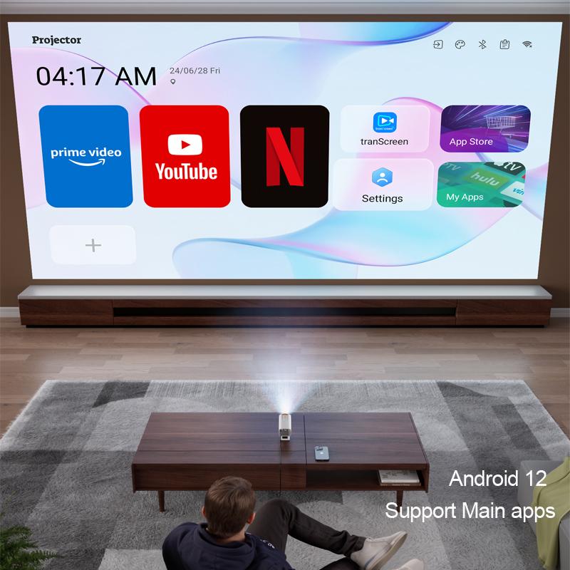 Новинка Vivicine Y1S Pro Портативный HD Android 12 WIFI LED Проектор для Домашнего Кинотеатра, Просмотра Фильмов, Игр