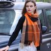 Lady Knitted Thick Print Warm Winter Scarf  Women Plaid Design Pashmina Shawls Cashmere Shawl  Wrap Tassel Scarves