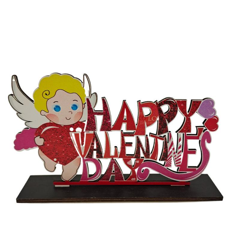 Valentine's Day Love Wooden Crafts Decoration Party Scene Decoration Creative Wooden Products