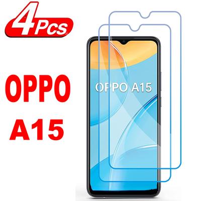 4 шт. закаленное стекло для OPPO A15 защитная стеклянная пленка