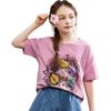 ASK JUNIOR Детская футболка с коротким рукавом и спущенной линией плеча из чистого хлопка