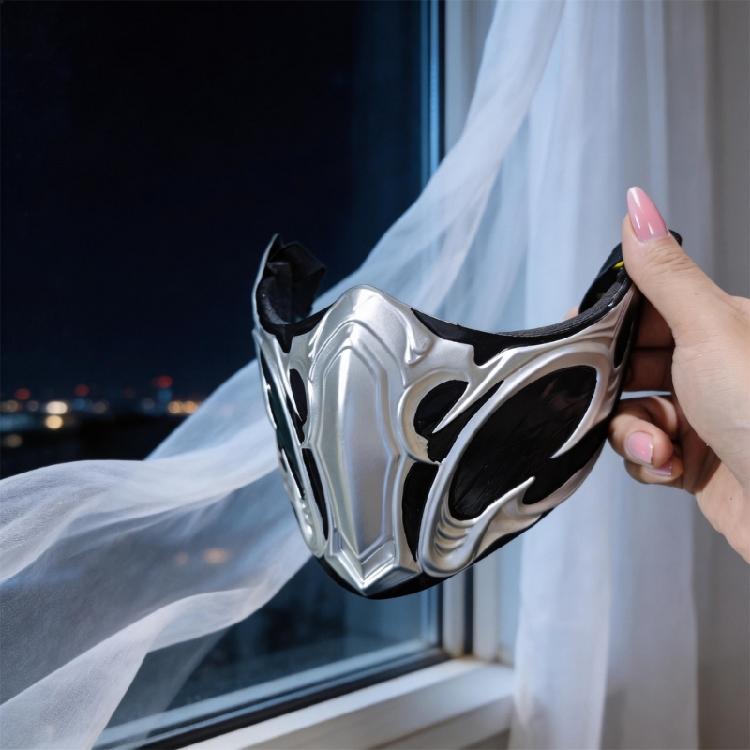 Cosplay Half Face Mask ABS Plastic Lightweight Adjustable For Halloween Party Theater Performances Role Play Costume