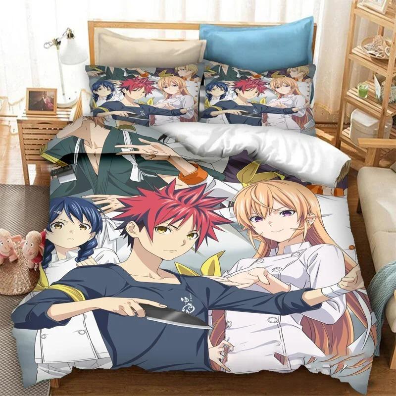 Аниме Food Wars Shokugeki no Soma Постельное белье Пододеяльник Спальня Одеяло Twin King Size Покрывало Домашний Текстиль