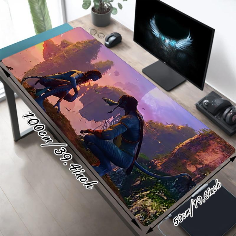 1Pc Avatar Frontiers Pandora Gaming Mouse Pad Keyboard Desk Mat Non-slip Rubber Lock Edge Waterproof Computer Mousepad for Office Home Decor Y1140