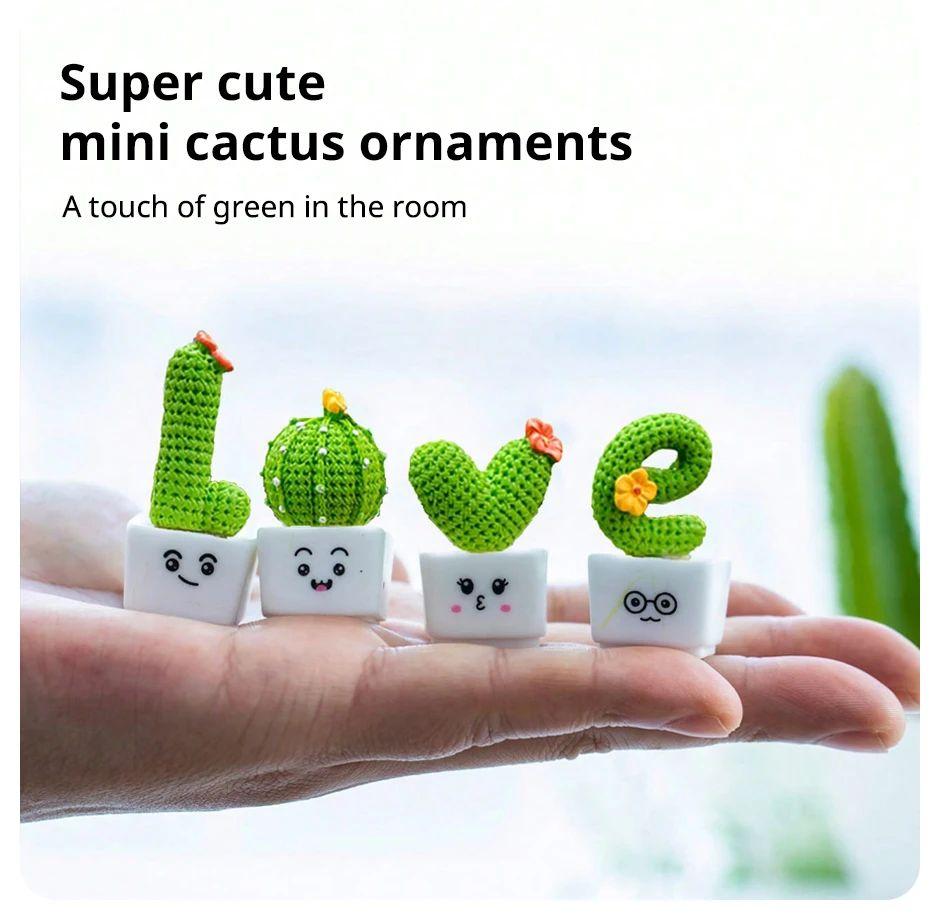 Автомобильные аксессуары Love Cactus, креативные ручные работы из смолы, имитация автомобильной консоли, подарки, украшения, аксессуары