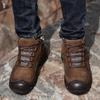 Мужская обувь из натуральной кожи, водонепроницаемые уличные мужские ботинки, удобная мужская прогулочная обувь для походов