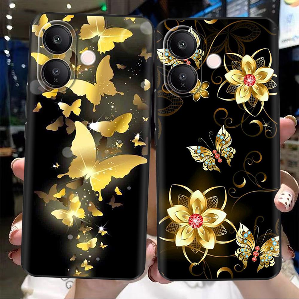 Чехол для телефона Vivo V60 Lite 5G Мягкий матовый силиконовый чехол Capa для Vivo V60 Lite V60lite Funda Мультяшная задняя крышка Милый узор