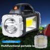Solar Charging Camping Flashlight Waterproof Powerful Handheld Lantern  Camp Supplies