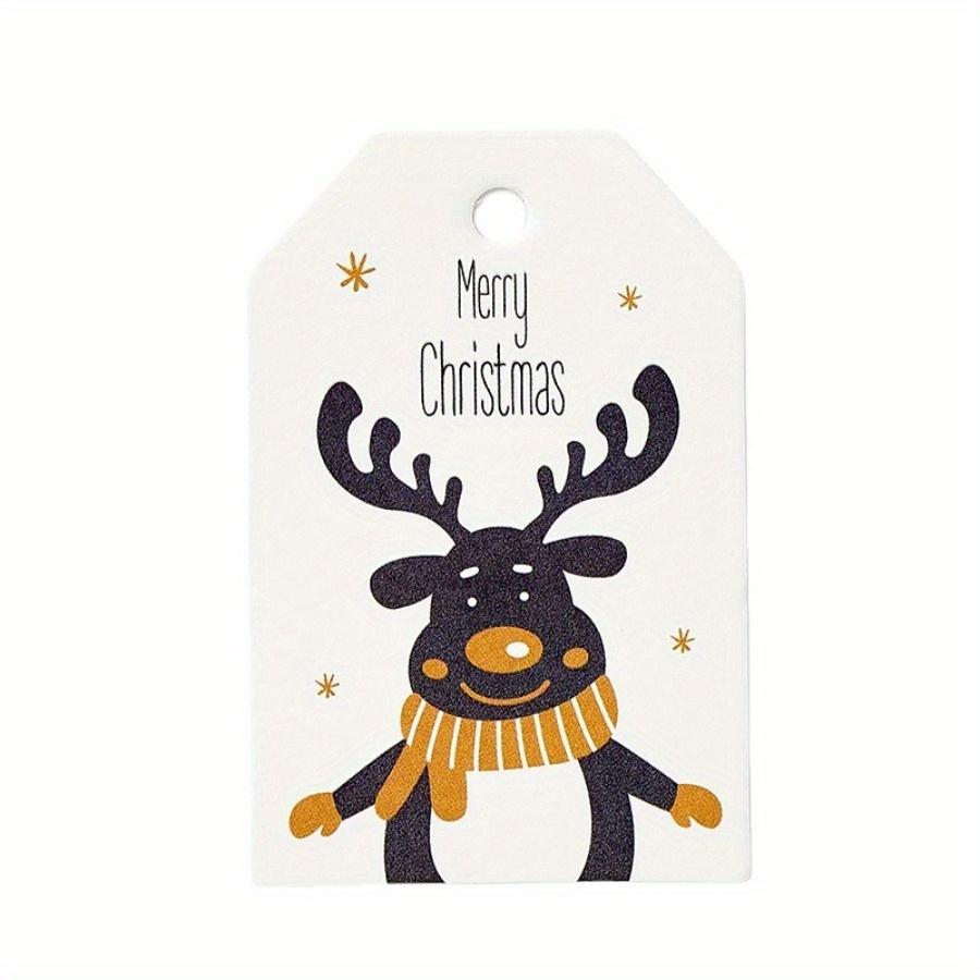 100 шт., бирки с Рождеством, крафт-бумага, подарочная этикетка для открыток, бирка «сделай сам», повесить бирки, декор для подарочной упаковки, подарочная карта