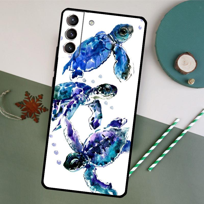 Чехол Морские Черепахи для Samsung Galaxy S23 S22 Ultra S20 S21 FE S8 S9 S10 Plus Note 10 20 Ultra Задняя крышка