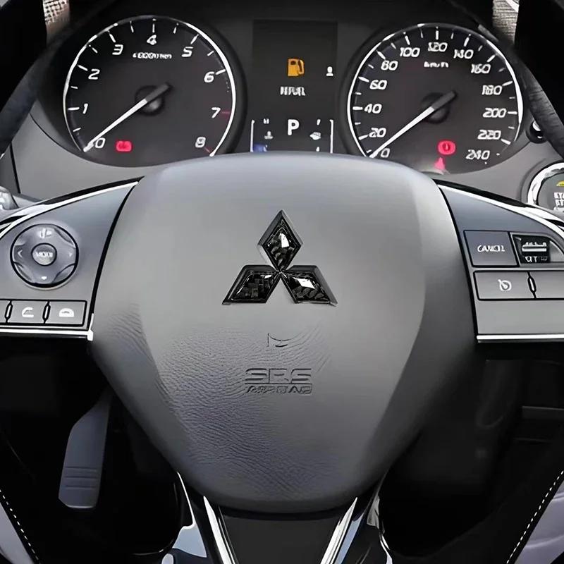 Car Steering Wheel Center Emblem Epoxy Decal for Mitsubishi Lancer EX Outlander Pajero ASX Eclipse Cross Ralliart Interior