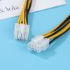 1Pc 4 Pin Male To 8 Pin Female Lead Extension To Cpu Power Converter Cable