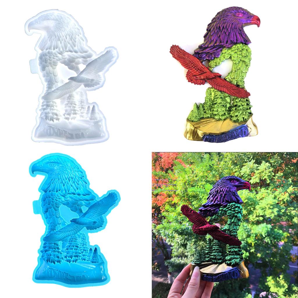 3D Форма из силикона в виде орла, настольное украшение, сделай сам, украшение для стола, антипригарная форма для мыла, гипса, поделок, форма для эпоксидной смолы, инструмент для изготовления