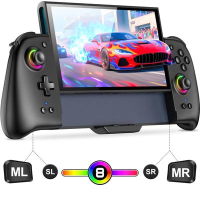 Elekasumi Switch 2 Рукоятка-контроллер для портативного режима с макросами 1000 мАч Высокий Bluetooth Гироскоп 5 Вибрация и 3 режима скорострельной стрельбы Идеально для игры