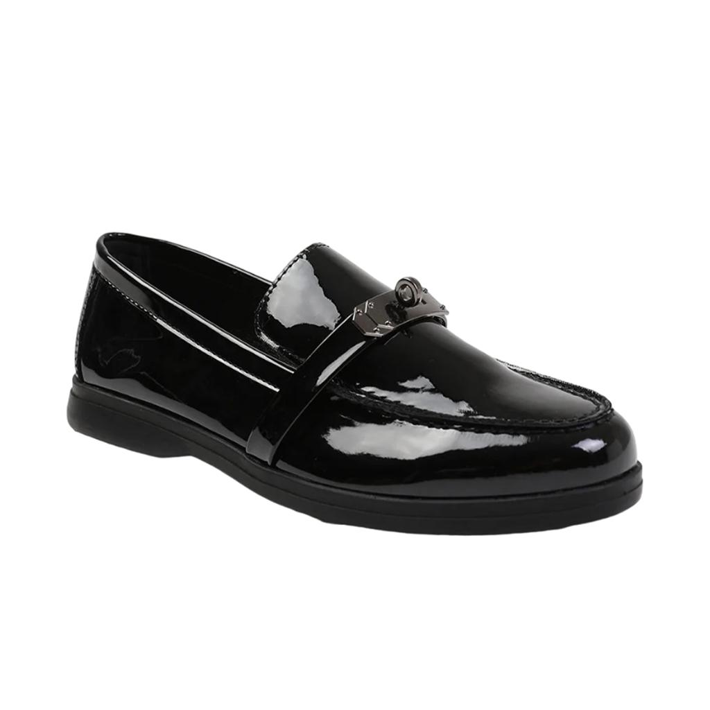 Where's That From Womens/Ladies Monaco Metal Detail Wide Loafers