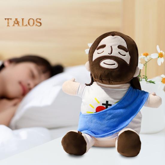 Дышащая плюшевая игрушка Иисус Сердце Иисуса Мягкая игрушка для детей Успокаивающая кукла Спаситель для церкви Воскресная школа Пасхальный подарок