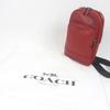 Отличная сумка слинг COACH Graham Логотип Серебристый металл Красная кожа мужская C2931 Б/у