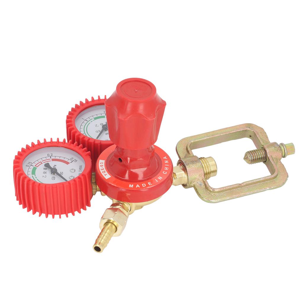 Редуктор давления ацетилена Входной порт 8 мм Двойной дисплей Ударопрочный манометр для ацетилена