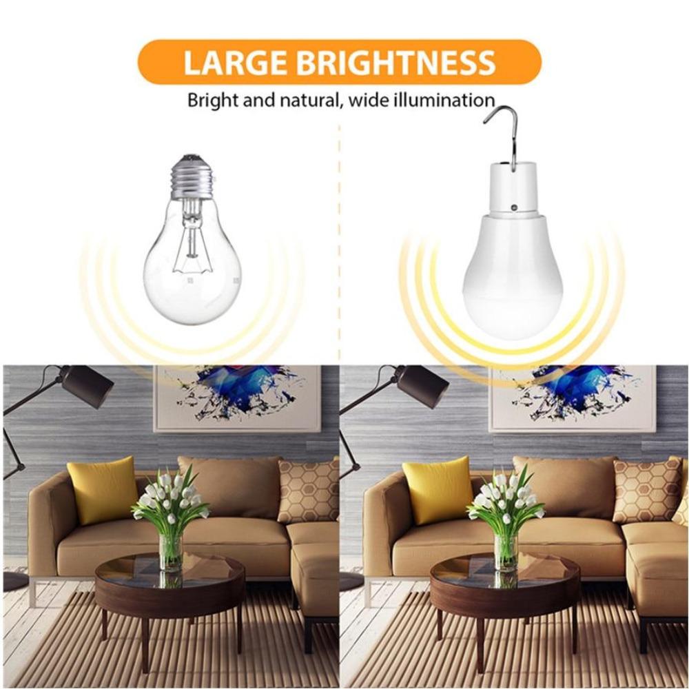 Новая светодиодная лампочка со светодиодной подсветкой на солнечной энергии Энергосберегающая портативная светодиодная лампочка Энергетическая лампа Освещение дома и улицы