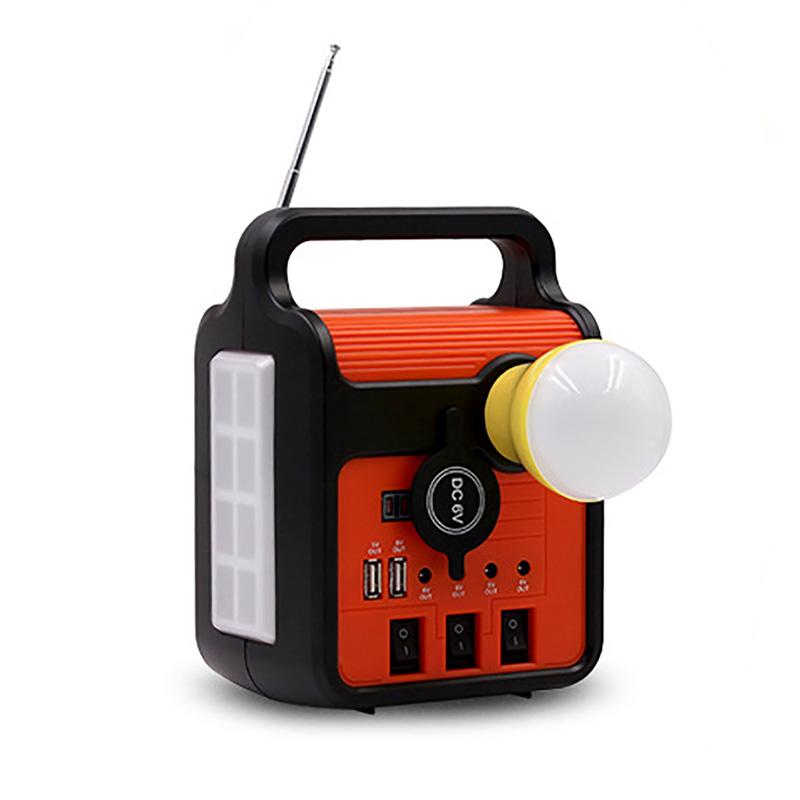 Солнечный свет, солнечная панель питания, генератор, комплект для домашней системы, 2 светодиодные лампы, энергосберегающий свет, солнечное освещение с FM-радио