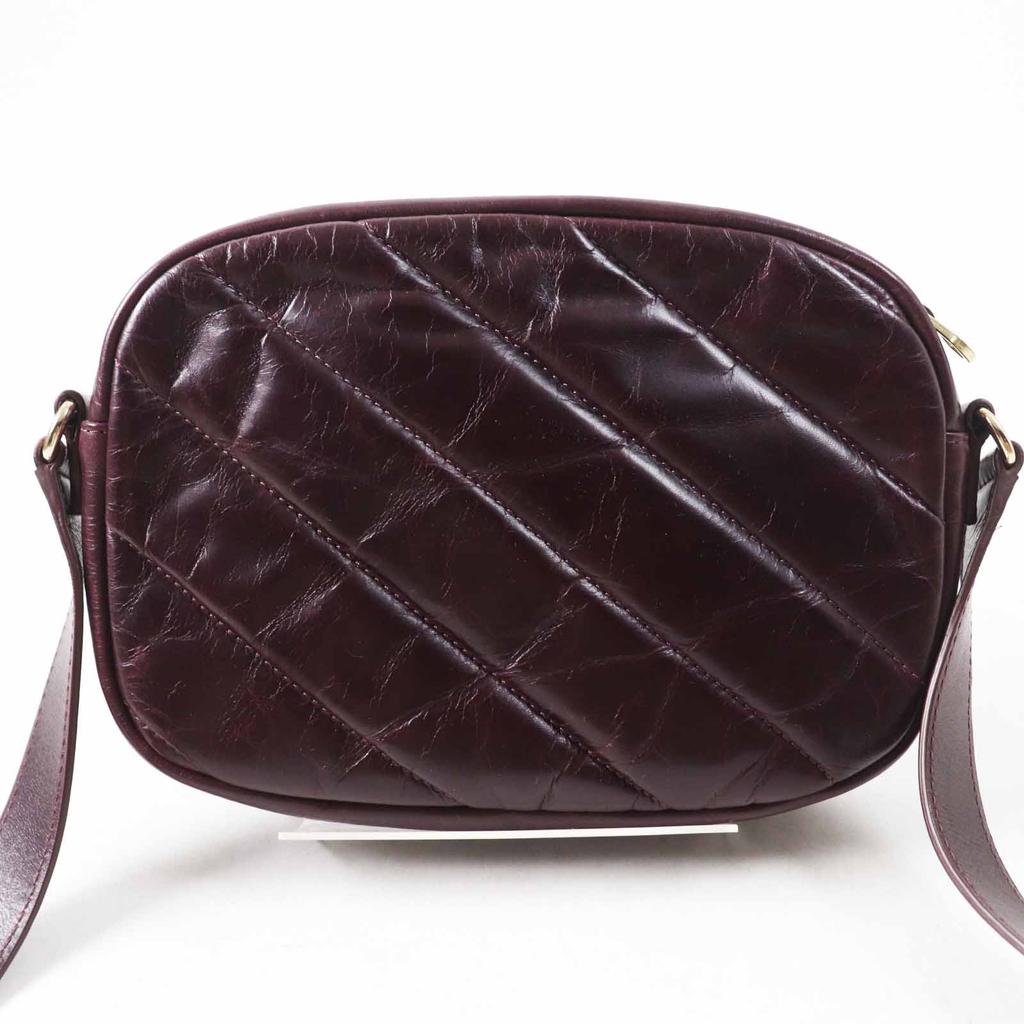 Excellent A.P.C. Shoulder Bag quilting Bordeaux series leather Women Used