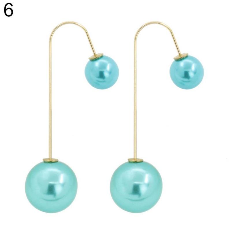 Женские серьги из металлического сплава с искусственным жемчугом