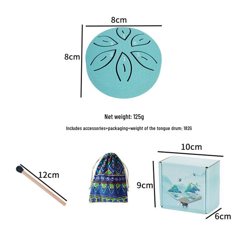 Мини 3-дюймовый стальной язычковый барабан для начинающих - детский перкуссионный инструмент