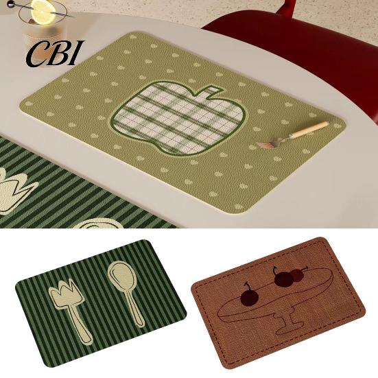 Afternoon Tea Mat Waterproof Placemat, Soft Tough Non-Slip Heat Insulation Table Mat, Oil-Proof Kitchen Placemat Wipeable Easy Clean for Dining