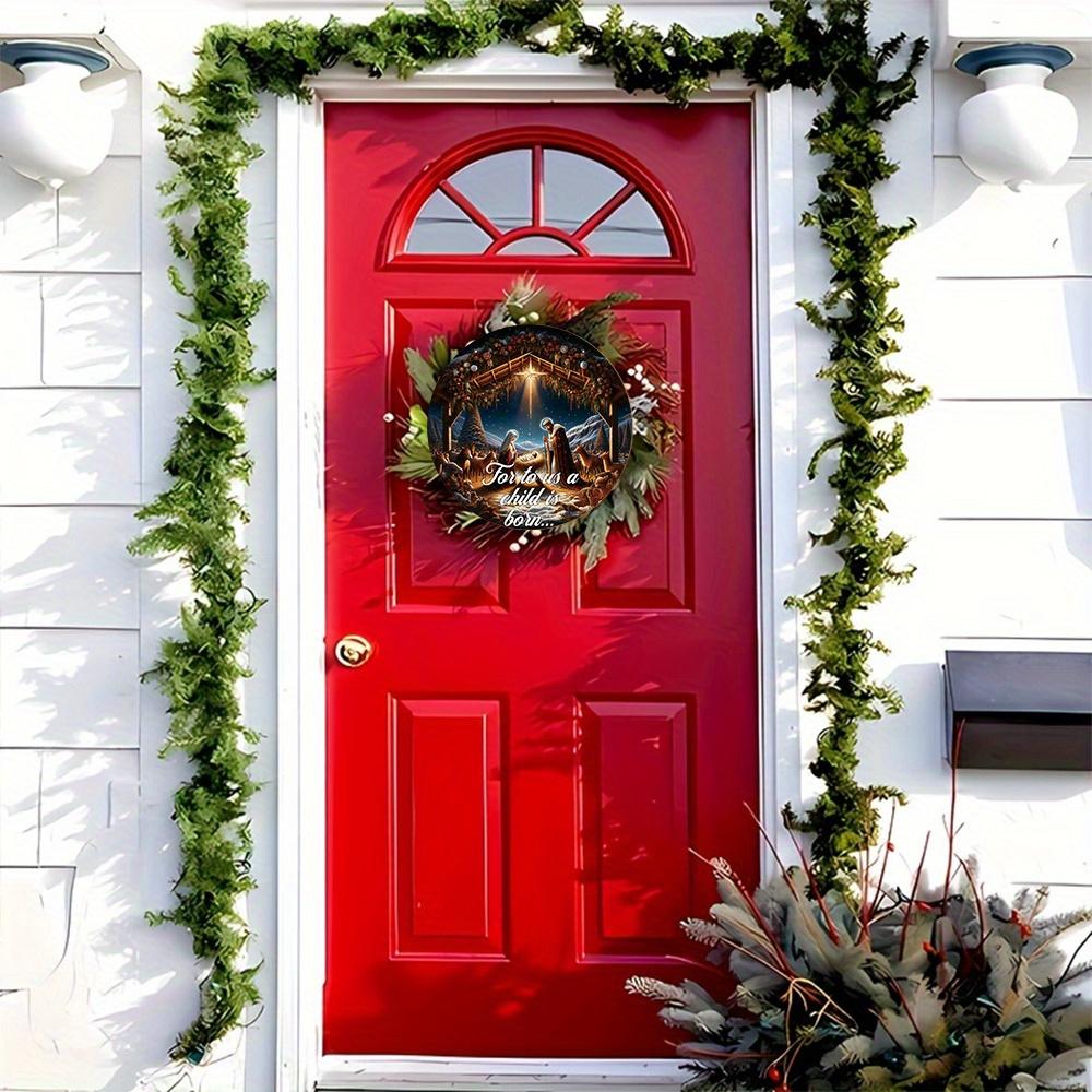 5 шт. Деревянная табличка с изображением духовного вертепа - идеально подходит для церковных дверей и стен | Идеальный христианский подарок