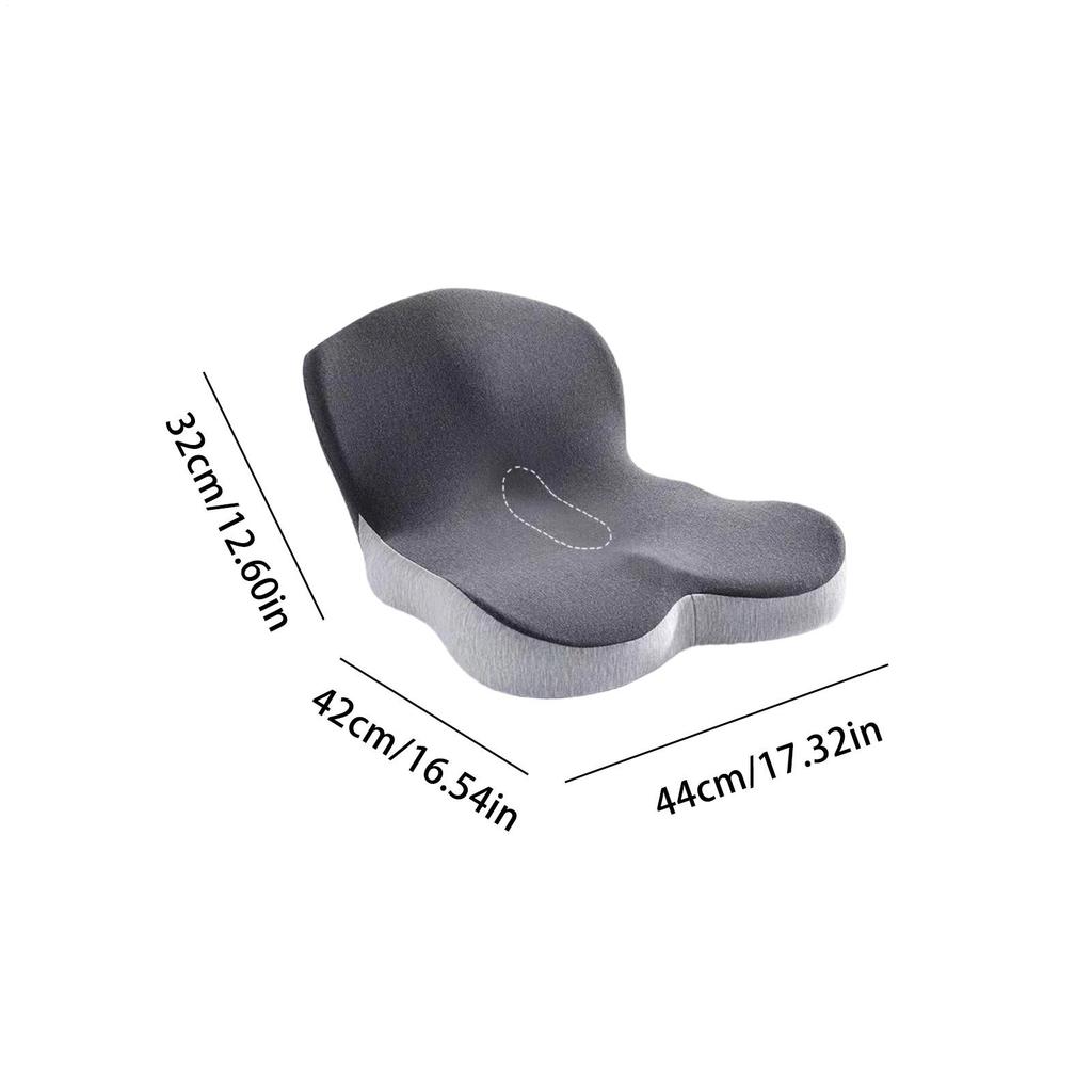 Ergonomic Seat Cushion With Zipper Breathable Slow Rebound Lumbar Support Memory Foam Pillows For Women Men Drivers Home Living