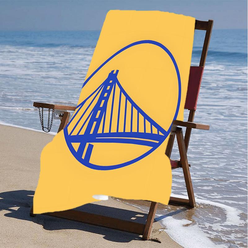 1pc Golden State Warriors Beach Towel, Beach and Seaside Swimming Pool Equipment, Fashion Pattern, Rectangular, Travel Essentials